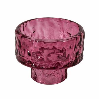 Kandelaar glas groot roze