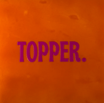 Tegeltje topper. oranje/roze - YETT