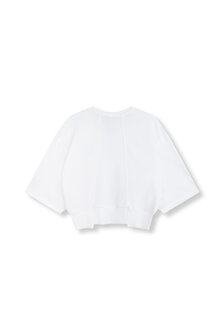 Korte sweater Romee met korte mouwen wit - Refined Department