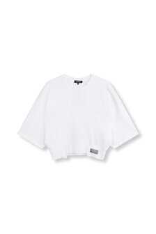 Korte sweater Romee met korte mouwen wit - Refined Department