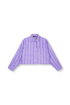 Korte blouse Saden met franjes lila - Refined Department