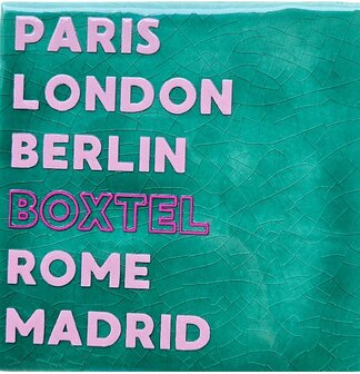 Tegeltje Boxtel groen/roze - YETT