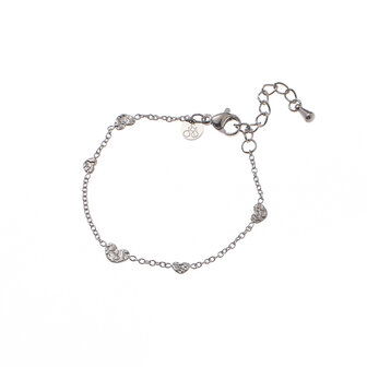 Armband TB61294-1 hartjes tiny zilver - Day&amp;Eve