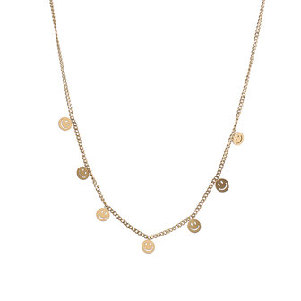 Ketting TN61295-2 smileys tiny goud - Day&amp;Eve 
