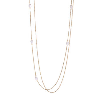 Dubbele ketting N61285-2 lang parels goud - ​​​​​​​Day&amp;Eve