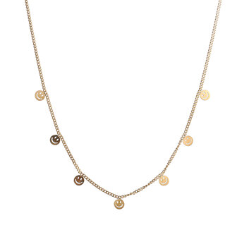 Ketting N61295-2 smileys goud - Day&amp;Eve