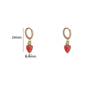 Oorbellen E61142-2 aardbei goud - Day&amp;Eve