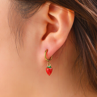 Oorbellen E61142-2 aardbei goud - Day&amp;Eve