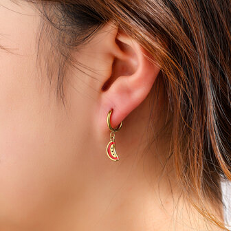 Oorbellen E61141-2 watermeloen goud - Day&amp;Eve