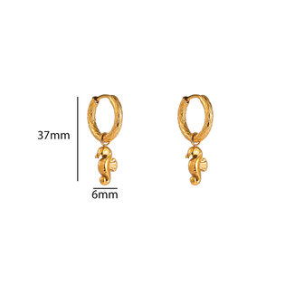 Oorbellen E61095-2 zeepaardje goud - Day&amp;Eve