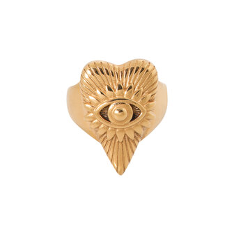 Ring K.R.059.6 Eye of love goud - Label Kiki