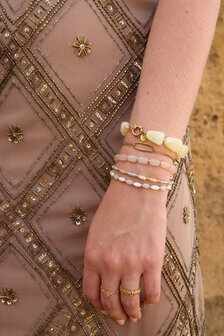 Armband K.SA.350.1 soft rainbow goud - Label Kiki