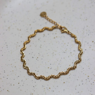 Armband K.SA.370.1 waves goud - Label Kiki