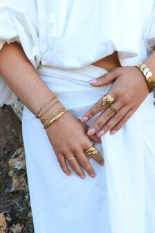 Armband K.SA.368.1 oval line goud - Label Kiki