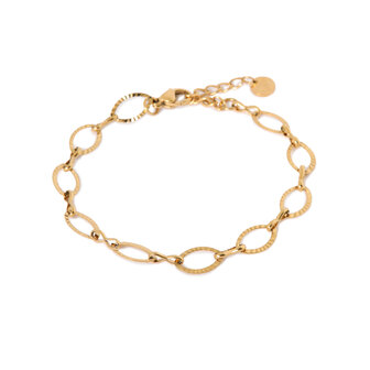 Armband K.SA.368.1 oval line goud - Label Kiki