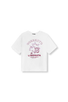 T-shirt Maggy wit roze - Refined Department