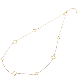 Ketting N61534-2 lang vierkantjes goud - ​​​​​​​Day&amp;Eve