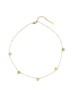 Ketting zonnebloemetjes goud - Rose &amp; Camellia