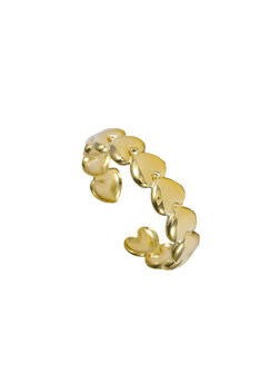 Ring hartjes goud - Rose &amp; Camellia