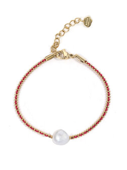 Armband parel roze goud - Rose &amp; Camellia