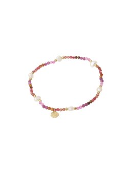 Armband kraaltjes parels roze goud - Rose &amp; Camellia