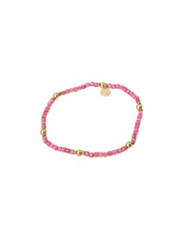 Armband kraaltjes roze goud - Rose &amp; Camellia