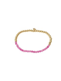 Armband kraaltjes half roze goud - Rose &amp; Camellia