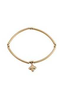 Armband rond bloemetje goud - Rose &amp; Camellia