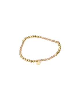 Armband kraaltjes champagne goud - Rose &amp; Camellia