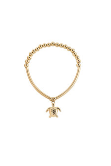 Armband rond schildpadje goud - Rose &amp; Camellia