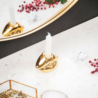 Kandelaar lips goud - HouseVitamin