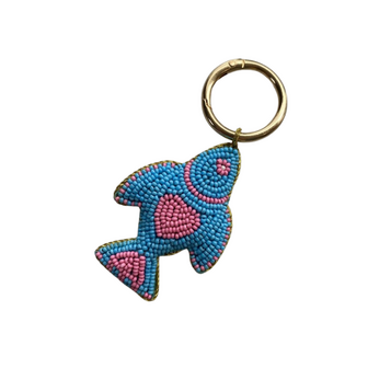 Sleutelhanger Vis roze/blauw - Loffs