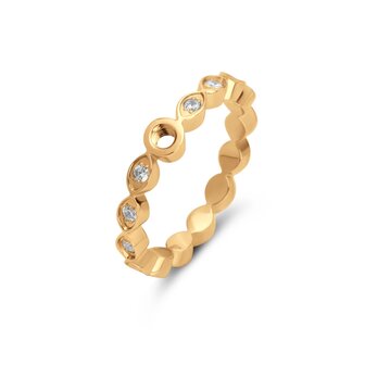 Twisted ring Tate goud TR55 - Melano