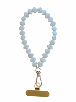 Telefoonkoord kort schelpjes parels