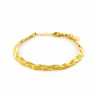 Armband dubbel slang Veena goud - Kalli