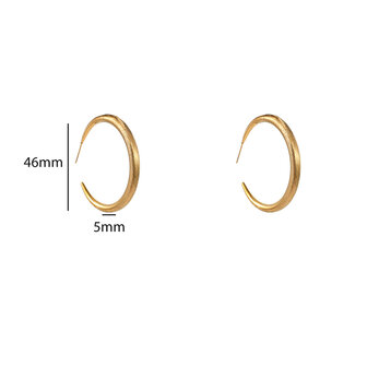 Oorbellen E61226-2 hoops mat goud - Day&amp;Eve 