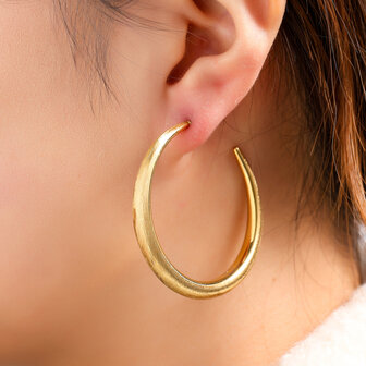 Oorbellen E61226-2 hoops mat goud - Day&amp;Eve 