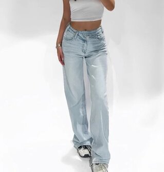 Cross waist jeans lichtblauw