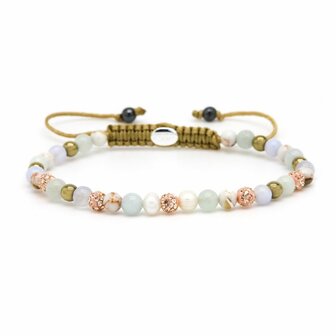 Armband Spiral Bente rosegold crystal XXS - Karma