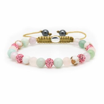 Armband Spiral Lunae pink crystal XS - Karma