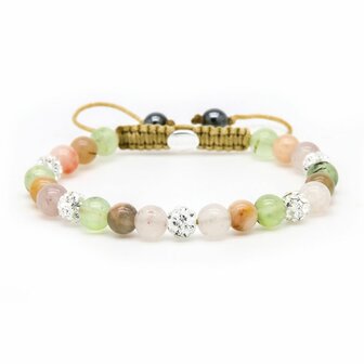 Armband Spiral Kyra white crystal XS - Karma