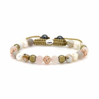 Armband Spiral Skye rosegold crystal XS - Karma