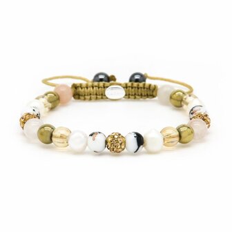 Armband Spiral Zoey gold crystal XS - Karma