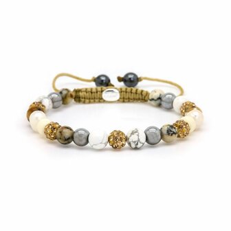 Armband Spiral Kaya gold crystal XS - Karma