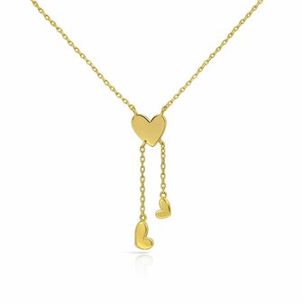 Ketting hartjes Yuna goldplated - Karma
