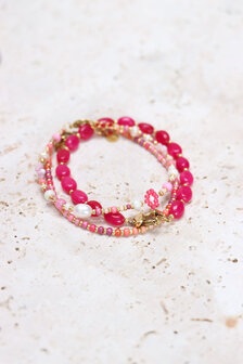 Armband K.SA.377.1 summer flower goud - Label Kiki