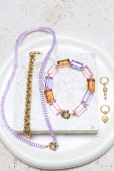 Ketting K.SK.271.1 mini purple goud - Label Kiki