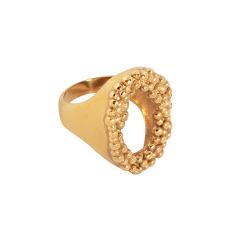 Ring K.R.081.6 Organic bubble goud - Label Kiki