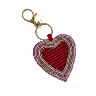 Sleutelhanger hartje rood