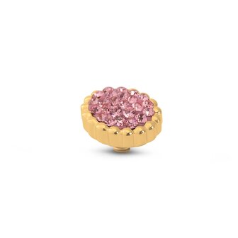 Steentje Bali Flat Pink goud TME9 twisted - Melano